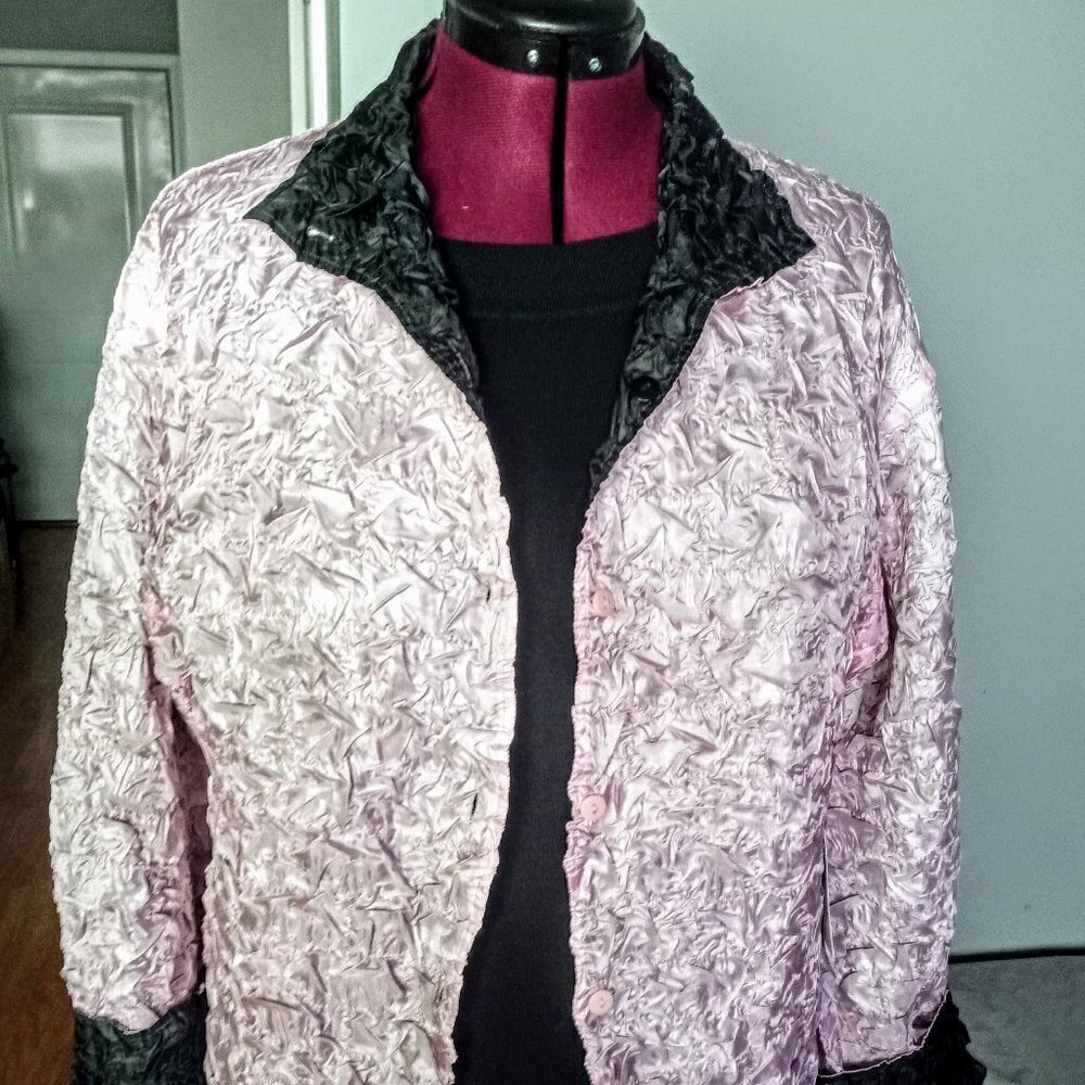 Itsu Reversible Pink Black Jacket NWT